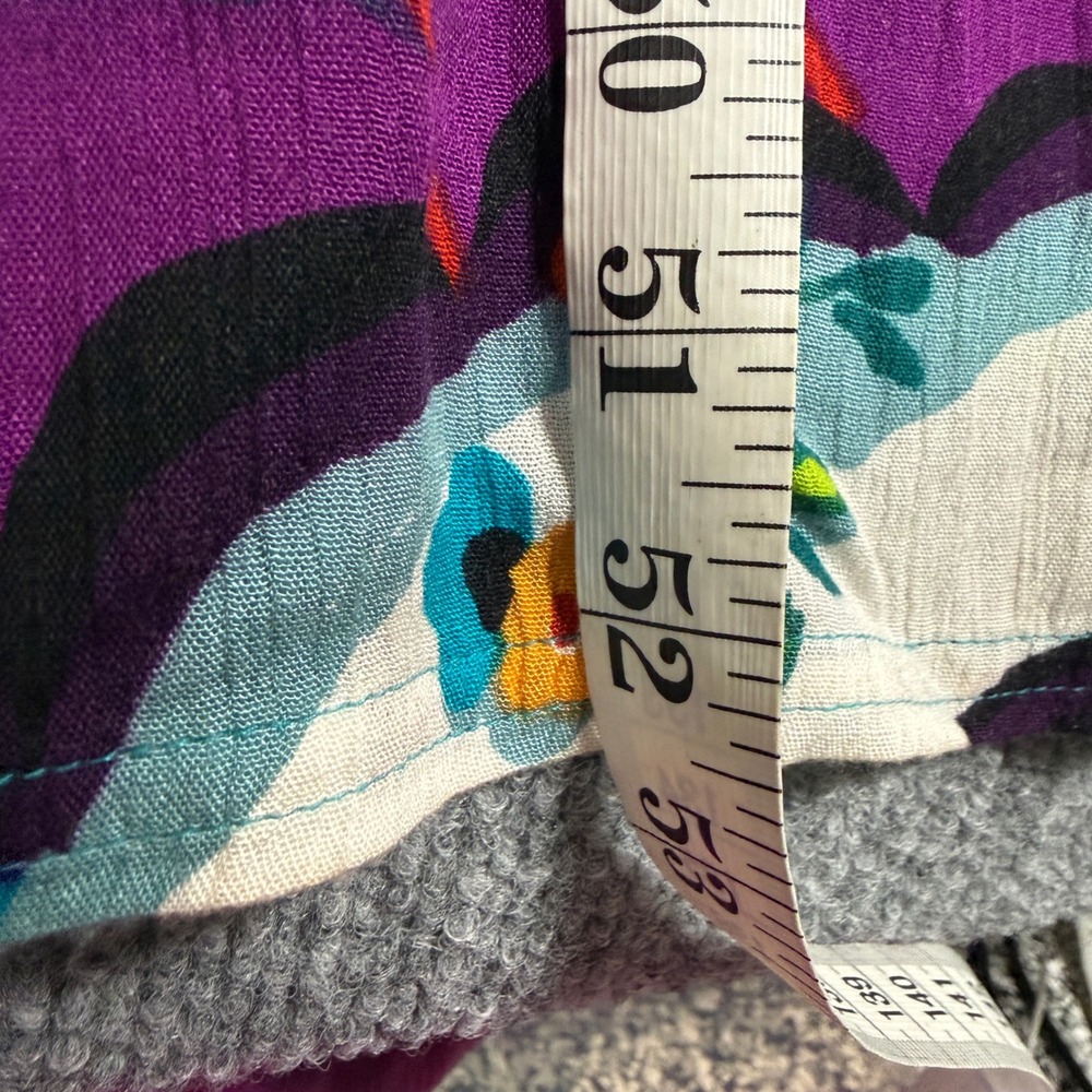 Vtg Carole Little‎ Size 14 Maxi Shirt Dress Green Tropical Button Front Vacation - Picture 9 of 9
